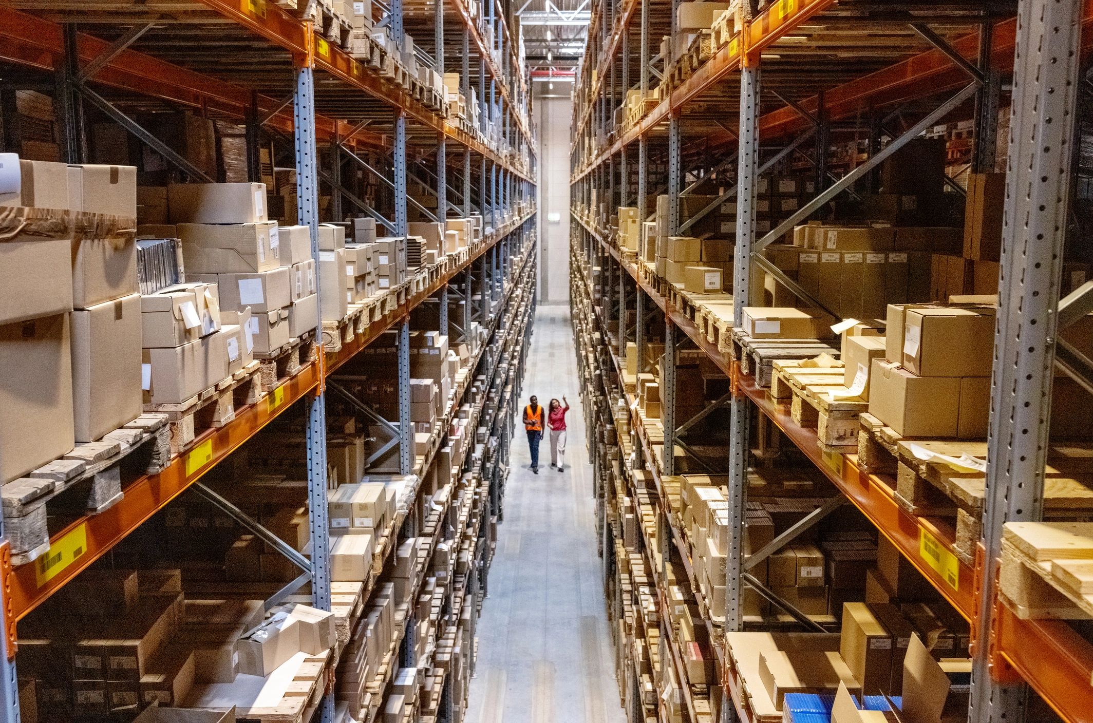 Industrial warehouse with electrical and hardware supplies